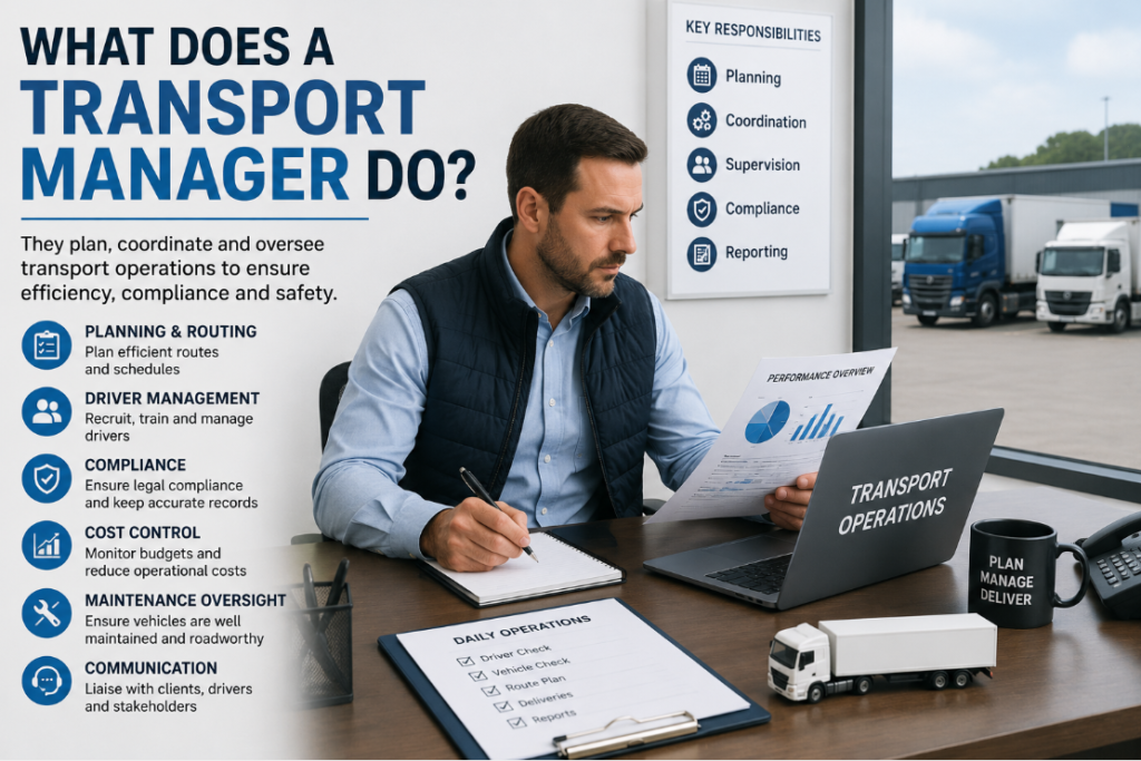Transport manager planning logistics